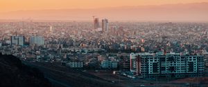 Preview wallpaper city, buildings, sunset, mashhad, iran