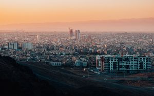 Preview wallpaper city, buildings, sunset, mashhad, iran