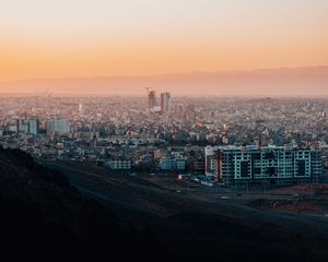 Preview wallpaper city, buildings, sunset, mashhad, iran