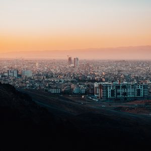 Preview wallpaper city, buildings, sunset, mashhad, iran