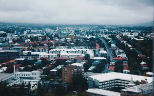 Preview wallpaper city, buildings, top view