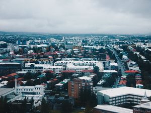 Preview wallpaper city, buildings, top view