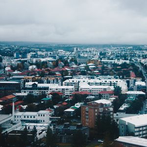 Preview wallpaper city, buildings, top view