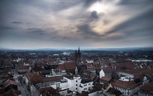 Preview wallpaper city, buildings, tower, horizon