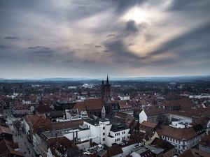 Preview wallpaper city, buildings, tower, horizon