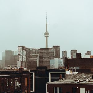 Preview wallpaper city, buildings, tower, architecture