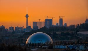 Preview wallpaper city, buildings, tower, architecture, twilight