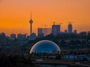 Preview wallpaper city, buildings, tower, architecture, twilight