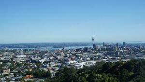 Preview wallpaper city, buildings, tower, aerial view, cityscape