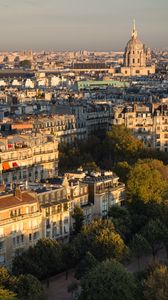 Preview wallpaper city, buildings, trees, cityscape, aerial view