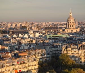 Preview wallpaper city, buildings, trees, cityscape, aerial view