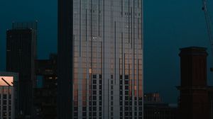 Preview wallpaper city, buildings, twilight, dark