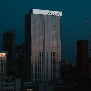 Preview wallpaper city, buildings, twilight, dark