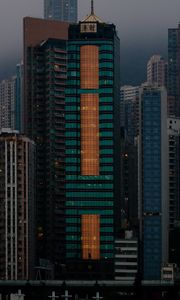 Preview wallpaper city, buildings, twilight, architecture