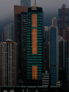 Preview wallpaper city, buildings, twilight, architecture