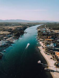 Preview wallpaper city, buildings, water, coast, usa, california