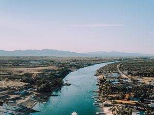 Preview wallpaper city, buildings, water, coast, usa, california