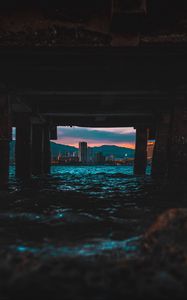 Preview wallpaper city, buildings, water, view