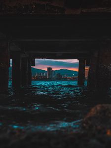 Preview wallpaper city, buildings, water, view
