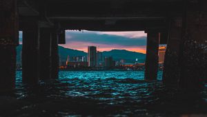 Preview wallpaper city, buildings, water, view
