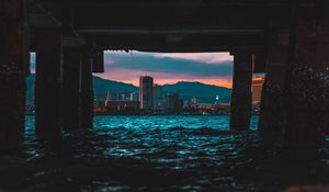 Preview wallpaper city, buildings, water, view