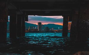 Preview wallpaper city, buildings, water, view