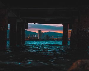 Preview wallpaper city, buildings, water, view