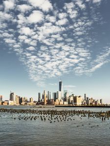 Preview wallpaper city, buildings, water