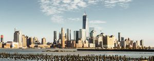 Preview wallpaper city, buildings, water