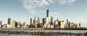 Preview wallpaper city, buildings, water