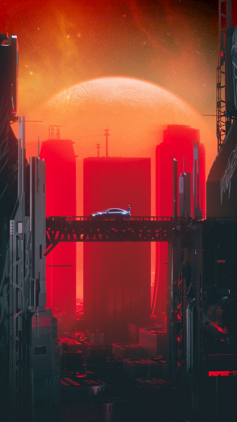 Cyberpunk Car iPhone Wallpaper 4K - iPhone Wallpapers