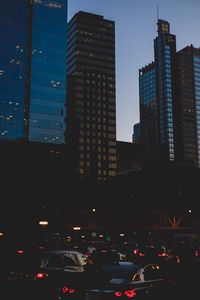 Preview wallpaper city, cars, evening, lights