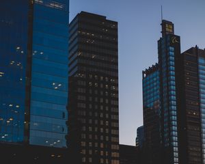 Preview wallpaper city, cars, evening, lights