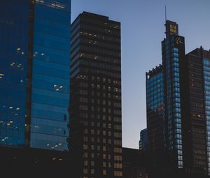 Preview wallpaper city, cars, evening, lights