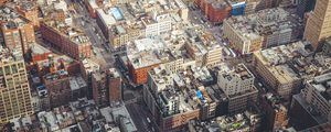 Preview wallpaper city, cityscape, aerial view, buildings, roads, new york