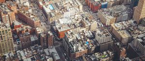 Preview wallpaper city, cityscape, aerial view, buildings, roads, new york