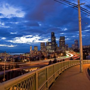 Preview wallpaper city, cityscape, bridge