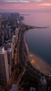 Preview wallpaper city, coast, beach