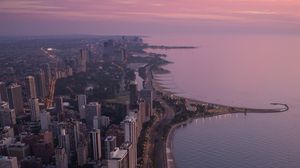 Preview wallpaper city, coast, beach
