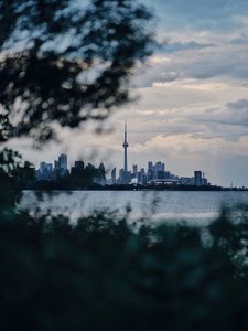 Preview wallpaper city, coast, buildings, architecture, view