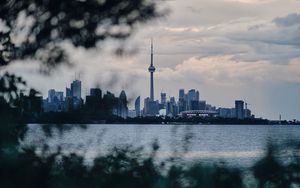 Preview wallpaper city, coast, buildings, architecture, view
