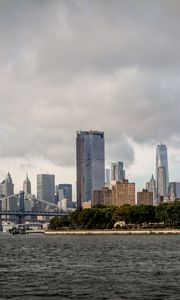 Preview wallpaper city, coast, buildings, view, new york