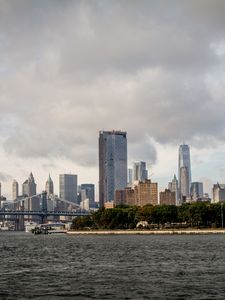 Preview wallpaper city, coast, buildings, view, new york