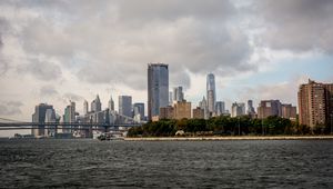 Preview wallpaper city, coast, buildings, view, new york