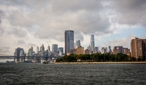 Preview wallpaper city, coast, buildings, view, new york