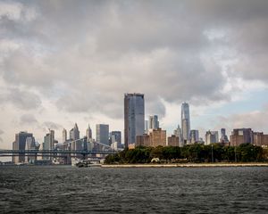 Preview wallpaper city, coast, buildings, view, new york