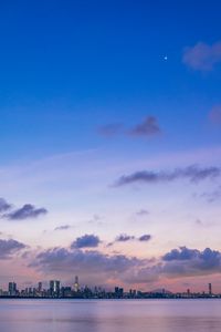 Preview wallpaper city, coast, dusk, water, view