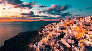 Preview wallpaper city, coast, horizon
