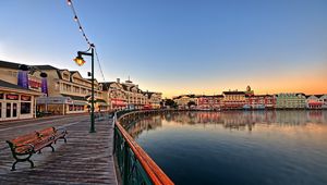 Preview wallpaper city, dock, house, hdr