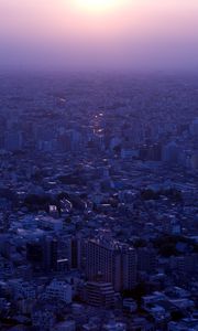 Preview wallpaper city, evening, buildings, distance